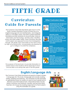 FIFTH GRADE Curriculum Guide for Parents