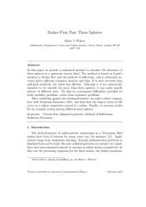 Stokes Flow Past Three Spheres