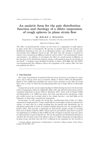 An analytic form for the pair distribution