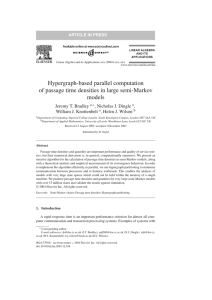 Hypergraph-based parallel computation of passage time densities in large semi-Markov models