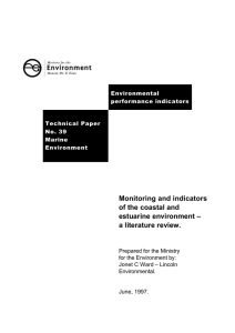 Monitoring and indicators of the coastal and estuarine environment –