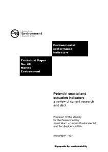 Potential coastal and estuarine indicators – a review of current research