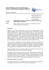 “Child Online Protection Statistical Framework and Indicators”.