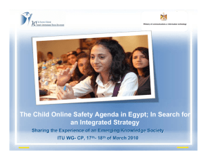 The Child Online Safety Agenda in Egypt; In Search for