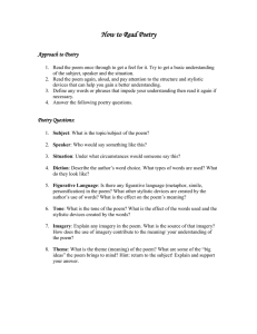 How to Read Poetry  Approach to Poetry