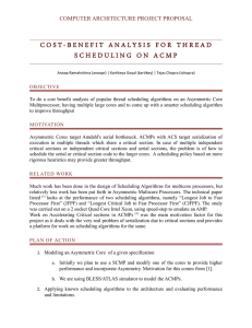 C O S T - B E N E F... S C H E D U L I N G ... COMPUTER ARCHITECTURE PROJECT PROPOSAL