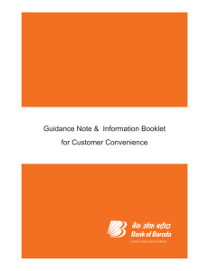 Guidance Note &amp;  Information Booklet for Customer Convenience