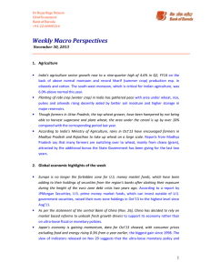Weekly Macro Perspectives  November 30, 2013 Agriculture