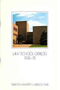 1974-75 lAW TE&gt;«1S TECH UNIVERSITY / LUBBOCK, TE&gt;«1S