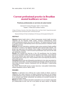 Current professional practice in Brazilian mental healthcare services