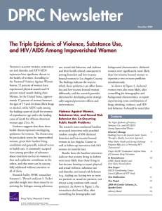 VIOLENCE AGAINST WOMEN, SUBSTANCE use, sexual risk behavior, and violence