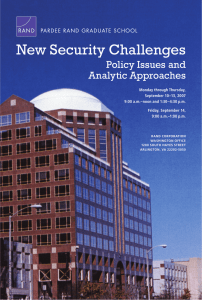 New Security Challenges Policy Issues and Analytic Approaches