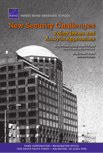 New Security Challenges Policy Issues and Analytic Approaches