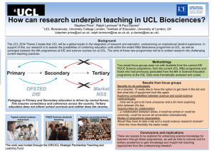 How can research underpin teaching in UCL Biosciences?