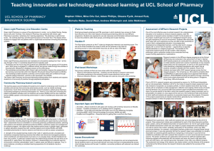 Teaching innovation and technology-enhanced learning at UCL School of Pharmacy