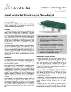 Abaqus Technology Brief Aircraft Landing Gear Simulation using Abaqus/Explicit