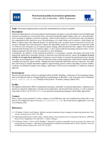 Post-doctoral position in structural optimization