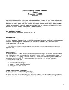 Rowan-Salisbury Board of Education Meeting November 24, 2008