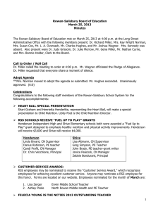 Rowan-Salisbury Board of Education March 25, 2013 Minutes