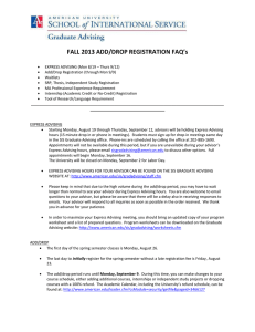 FALL 2013 ADD/DROP REGISTRATION FAQ’s