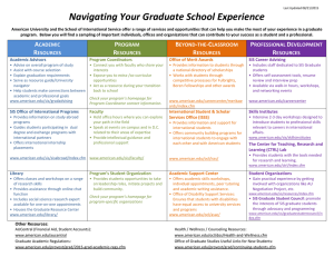 Navigating Your Graduate School Experience