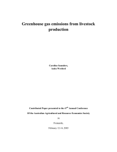 Greenhouse gas emissions from livestock production