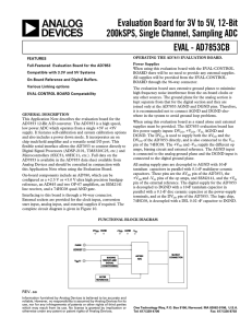 a Evaluation Board for 3V to 5V, 12-Bit EVAL - AD7853CB