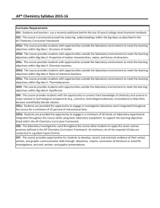 AP® Chemistry Syllabus 2015-16  Curricular Requirements