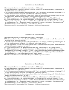 Electrostatics and Electric Potential