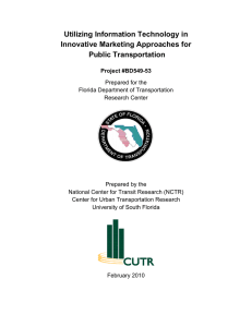 Utilizing Information Technology in Innovative Marketing Approaches for Public Transportation