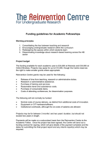 Funding guidelines for Academic Fellowships