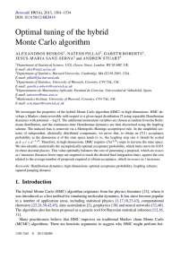 Optimal tuning of the hybrid Monte Carlo algorithm