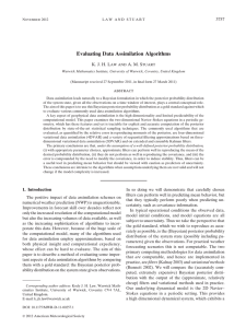 Evaluating Data Assimilation Algorithms 3757 K. J. H. L A. M. S