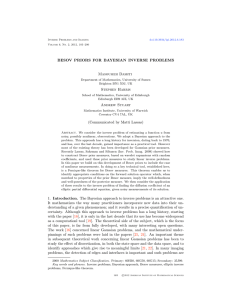 BESOV PRIORS FOR BAYESIAN INVERSE PROBLEMS Masoumeh Dashti Stephen Harris