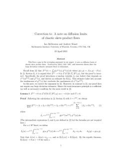 Correction to: A note on diffusion limits of chaotic skew-product flows
