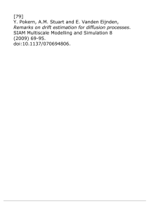 [79] Y. Pokern, A.M. Stuart and E. Vanden Eijnden, (2009) 69­95.