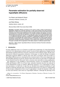 Parameter estimation for partially observed hypoelliptic diffusions and Petter Wiberg