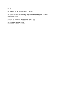 [70]   M. Hairer, A.M. Stuart and J. Voss,   Annals of Applied Probability 17(5­6)   (Oct 2007) 1657­1706.  