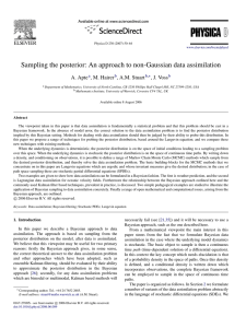 Sampling the posterior: An approach to non-Gaussian data assimilation A. Apte Stuart