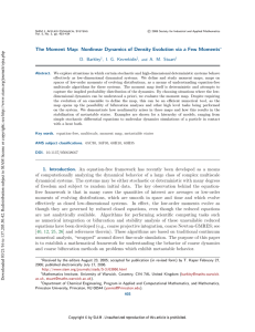 The Moment Map: Nonlinear Dynamics of Density Evolution via a... D. Barkley , I. G. Kevrekidis ,