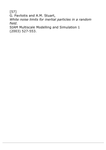 [57] G. Pavliotis and A.M. Stuart, SIAM Multiscale Modelling and Simulation 1