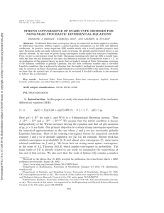 STRONG CONVERGENCE OF EULER-TYPE METHODS FOR NONLINEAR STOCHASTIC DIFFERENTIAL EQUATIONS