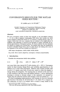 CONVERGENCE  RESULTS  FOR  THE  MATLAB