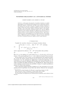 WAVEFORM RELAXATION AS A DYNAMICAL SYSTEM