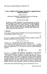 A Note on High/Low-Wave-Number Interactions in Spatially Discrete Parabolic Equations