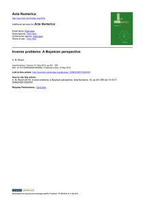 Acta Numerica Inverse problems: A Bayesian perspective Acta Numerica: