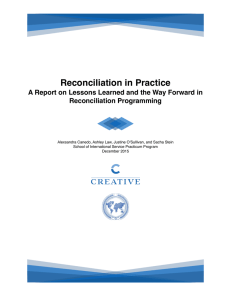 Reconciliation in Practice Reconciliation Programming