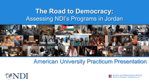 The Road to Democracy: Assessing NDI’s Programs in Jordan