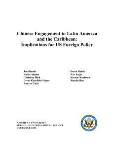 Chinese Engagement in Latin America and the Caribbean: