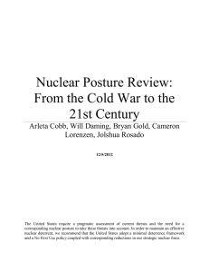 Nuclear Posture Review: From the Cold War to the 21st Century